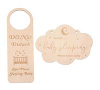 Kisangel 2 pièces Plaque Porte Dort Panneau Suspendu Qui Dort Accessoire Shower et pour Protection Sommeil Signalétique Accroche Porte Nursery