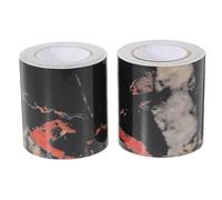 Kisangel 2 Pièces Plinthe Moulure Adhésive Flexible Garniture Murale Décorative Auto-adhésive Bande de Décoration pour Murs Chambres Balcons et Entrées Installation Facile