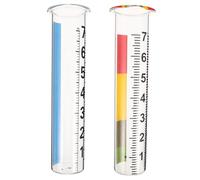 Kisangel 2 pièces Pluviomètre Verre Haute Précision Tube de Mesure de Pluie Résistant Aux Intempéries Graduations Détaillées pour Jardin Extérieur et Surveillance Météo