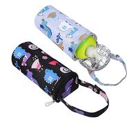 Kisangel 2 Pièces Pochette Isotherme pour Biberon avec Motif Cartoon Isolation Thermique pour Lait Maternel Lot de Sachets Suspendus pour Poussette Pratique pour Voyage Et Promenade