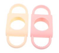 Kisangel 2 Pièces Poignées Silicone Garçon Fille pour Biberons Large Poignées Antidérapantes Ergonomiques pour Développement de Lautonomie Compatibles Doux et Confortables