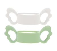 Kisangel 2 pièces Poignées Silicone pour Biberon Garçon Fille Design Antidérapant Détachables et Universelles pour Apprentissage Biberon à et Voyage