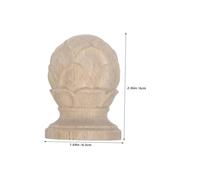 Kisangel 2 Pièces Pomme de pin en bois décoratif pour colonnes d'escalier et poteaux de lit ornements classiques pour intérieur et extérieur (modèle 4 * 6cm) 2 pcs