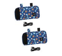 Kisangel 2 Pièces pour Bouteille isolé Chauffe biberon bébé Voyage Lait réchauffeurs réchauffeur de Bouteille Nouveau-né Manchon Chauffe-biberon Velours Composite Bleu