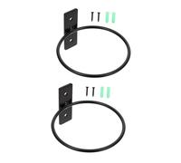 Kisangel 2 Pièces Rack De Panier De Fleurs Mural Metal Flower Stand Support De Fleurs en Fer Support De Plante Murale Rack De Pot Suspendue Black