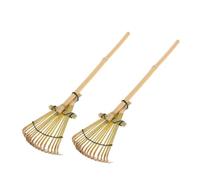 Kisangel 2 Pièces Râteau à Motifs pour Sable De Jardin Bambou Manuel pour Pelouses Parterres De Fleurs Tamisage De Sable Et Bacs à