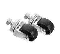 Kisangel 2 pièces Roues Pivotantes pour Levage Horizontal Hydraulique Accessoires Roulettes Renforcé pour Atelier Garage Remplacement Roue Remorque 2pcs Modèle Épais 16 Filets
