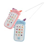 Kisangel 2 Pièces Smartphone Éducatif et Sons Clairs Mobile pour Garçon Fille et Tout Petits pour Apprentissage et Divertissement