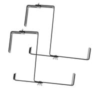 Kisangel 2 pièces Support Pot de Fleurs Extérieur Fer Crochet Suspendu Réglable pour Balcon et Jardin Porte Pot Fleurs Robuste pour Barreaux Support Mural et Stable