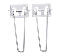 Kisangel 2 pièces Table Métal Pliables Épingles pour Meubles Design Moderne Argenté Résistants et Faciles à Installer pour Tables Basses et Bureaux