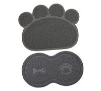 Kisangel 2 Pièces Tapis pour Animaux de Compagnie mangeoire Automatique pour Chat Tapis de Nourriture pour Chien Cat Litter Mat Tapis d'abreuvoir pour Chien Tapis d'alimentation pour Chien