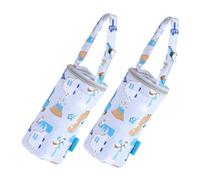 Kisangel 2 Pièces Thermique Bouteille de Lait Couvre-biberons pour Voyager Porte-biberon de Lait pour bébé fourre-Tout pour biberon Bouteille Coton intercalaire Gris