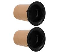 Kisangel 2 Pièces Tube D'évent Rond Installation Facile pour Caisson de Basses en Plastique et Papier Son pour Haut-Parleur Voiture et