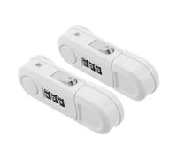 Kisangel 2 Pièces verrou placard code child safety cabinet door freezer door lock with password ABS White