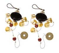 Kisangel 2 Pièces Wind Chimes Design Alloy Garden Bells for Outdoor Patio Lucky Blessing Decor with Easy Installation Serene Sound Wind Chime