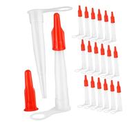 Kisangel 20 pièces Embouts de Buse Calfeutrage avec Bouchons Rouges Extensions Applicateur pour Cartouche Mastic Accessoires Outils Étanchéité Polyvalents pour Bâtiment et Industrie