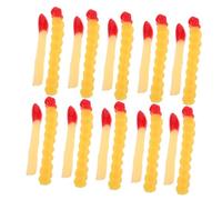 Kisangel 20 Pièces French Fries Ornaments Simulation Food Toys Realistic Artificial Fast Food Models for Play and Restaurant Display Photography Prop