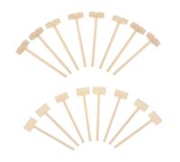 Kisangel 20 pièces Mini Marteaux Bois Lot de Maillets pour Jeux de Loterie Jouets Garçon Fille Bricolage Outils DIY Sécurisés et Ergonomiques