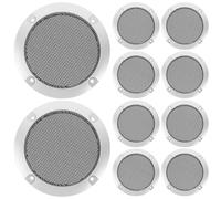 Kisangel 20 Pièces Protection pour Haut-parleurs Voiture Maille Métallique Anti-poussière Protection Audio pour Caisson de Basses Compatible Coffre SUV Camion