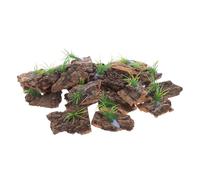 Kisangel 20 Pièces Reptile Cork Bark Natural Tree Bark Platform for Terrarium Tank Background Safe Climbing Shelter Decor for Lizards Snakes Turtles