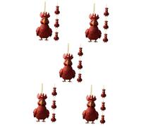 Kisangel 20 Pièces Suspension de jardin coq home decoration décoration fete decoration fete decoration de jardin décor de poulet suspendu pendentif suspendu poulet Acrylique