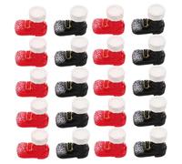 Kisangel 20pièces Père Noël Miniatures Décorations De Noël pour Maison De Poupée Accessoires pour Mini-poupées Chaussures Miniatures pour Jouets Festives pour Loisirs Créatifs