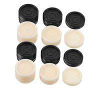 Kisangel 24 Pièces Jeu de Dame Plastique Accessoires de Plateau de Jeu Échecs Chips Universels pour Jeux de Société Noir et Blanc de Chaque Couleur