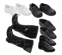 Kisangel 25 Paires Chaussures Miniatures Homme pour Poupée Bottines Échelle Plastique Réaliste Chaussures Habillées pour Accessoires Costume et Décor Maison de Poupée