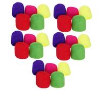 Kisangel 25 Pièces Couverture De Microphone Épaissie Housse Coupe-vent Pour Microphone Couvercle De Réduction Du Bruit Éponge