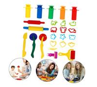 Kisangel 25 pièces Kit de Outils de Modelage Argile Colorée avec Moules et Extrudeuse Accessoires Éducatifs pour Garçon Fille pour École et Jeux Créatifs
