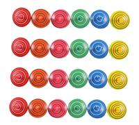 Kisangel 25 pièces Lot Jouets Bois Mini Toupies Colorées Stress pour Garçon Fille Jouets Éducatifs de Coordination Manuelle de Détente Mixte pour Kermesse et Anniversaire Couleur Aléatoire