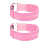 Kisangel 2pcs Brassards de Sécurité Course à Pied et Bracelets Lumineux de Course en Nylon LED, Design Ajustable Réfléchissant, Très Léger, pour Poignets et Chevilles, pour Activités