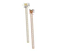 Kisangel 2pièces Autocollants Muraux Animaux Pour Garçon Fille Toise De Mesure De Hauteur Décorations Colorées Pour Chambres Garçon Fille Imperméable Style Aléatoire