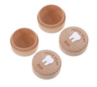 Kisangel 2pièces Boîte à Dents Pour Garçon Fille Souvenirs Fée Des Dents Boîte De Rangement Bois It Perdues Cadeau Anniversaire Naissance