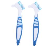 Kisangel 2pièces Brosse Nettoyage Double Face pour Coquille De Tortue Aquatique Retire Boue Et Saleté Poignée Antidérapante Lot de Bleu