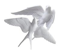 Kisangel 2pièces Lot De Statues Hirondelles Décoratives Style Pour Intérieur Et Extérieur Ornements Murales De Jardin