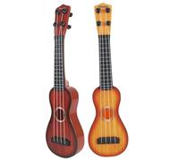 Kisangel 2pièces Ukulélé Jouet Éducatif Plastique pour Garçon Fille Lot de Instruments De Musique De Simulation pour Initiation Au Monde Musical