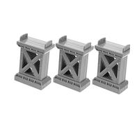 Kisangel 3 Pièces Accessoires de Pierre modèle de Pile de Pont jetée de Pont de Train de Simulation de jetée de Pont pour Les Jeux Faire Semblant de de jetée de Pont Plastique