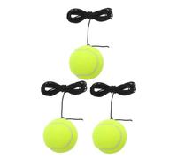 Kisangel 3 pièces Balles de Rebond pour Entraînement Tennis avec Ficelle Kit Portable pour Débutants Résistant et Compatible avec Base Fixe Outil Pratique pour Améliorer la Technique