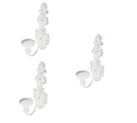 Kisangel 3 Pièces Bougeoir Mural Rétro Appliques Murales Rétro Porte-bougie Chauffe-plat Chandelier Mural Chandelier De Style Européen Tasses De Bougie Chauffe-plat Art Mural Blanche Le Fer