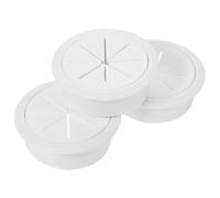 Kisangel 3 Pièces Cache-Trou Rond pour Bureau Cache-câble Plastique Robuste pour Gestion de Fils Organiseur Passage Câbles Ordinateur Esthétique et Pratique pour Bureau et Poste