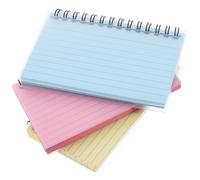 Kisangel 3 Pièces Carnet de Notes Petit Format Fiches Bristol Colorées, Design Compact et Pages en Papier Faciles à Détacher, pour Travail de Bureau Quotidien