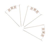 Kisangel 3 Pièces Décoration Gâteau Bois Anniversaire Topper Bois Gravé Bannière Cake Topper pour Garçon Fille Facile à Insérer et Stable Décoration Anniversaire Garçon Fille