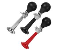 Kisangel 3 Pièces Klaxon Métal Vintage Corne Air Cyclisme Robuste Installation sans Outil Compatible Guidon VTT Cyclistes Adultes et Garçon Fille
