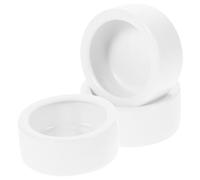 Kisangel 3 Pièces Mangeoire pour Reptiles Bol De Reptiles Bol pour Hamsters Bol d'eau pour Reptiles Plat De Nourriture pour Reptiles Plat De Bol De Reptile en Céramique Blanche
