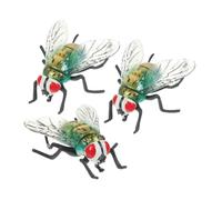 Kisangel 3 Pièces Modèles de Mouches Réalistes Plastique Jouets Farce Prank Accessoires Décoratifs pour Fête Avril et Halloween