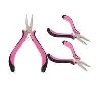 Kisangel 3 Pièces Pince Professionnelle Outil Précis pour Extensions de Cheveux en Alliage Poignée Confortable et Design à Trois Trous pour Salon et Usage Domestique