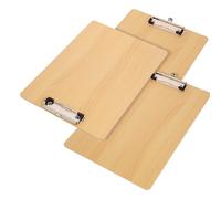 Kisangel 3 Pièces Planchette à Pince en Bois A4 Multi-usages Clip Métal Résistant, Support D'écriture Portable pour L'école Occasions Formelles