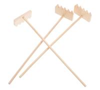 Kisangel 3 Pièces Râteaux Bambou Outils pour Bac à Sable Décoration Zen de Table Petits Outils Zen Râteaux de Jardin Accessoires pour Micro-Jardins Maison et Bureau
