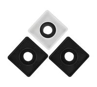 Kisangel 3 Pièces Support Micro Portable ABS Drapeaux Logo Carré 3 Pièces 7X5 CM Accessoire Interview Micro Professionnel pour Journalistes
